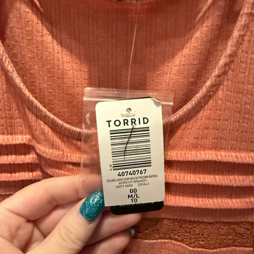 Torrid Button Down Panel Tank NWT - image 4